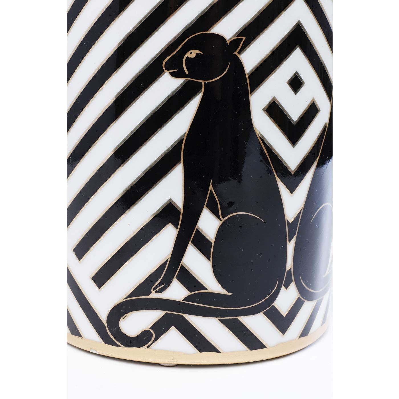 kare-design-deko-gef-panther-schwarz-wei-25-cm-keramik-vase-art-d-co image 6
