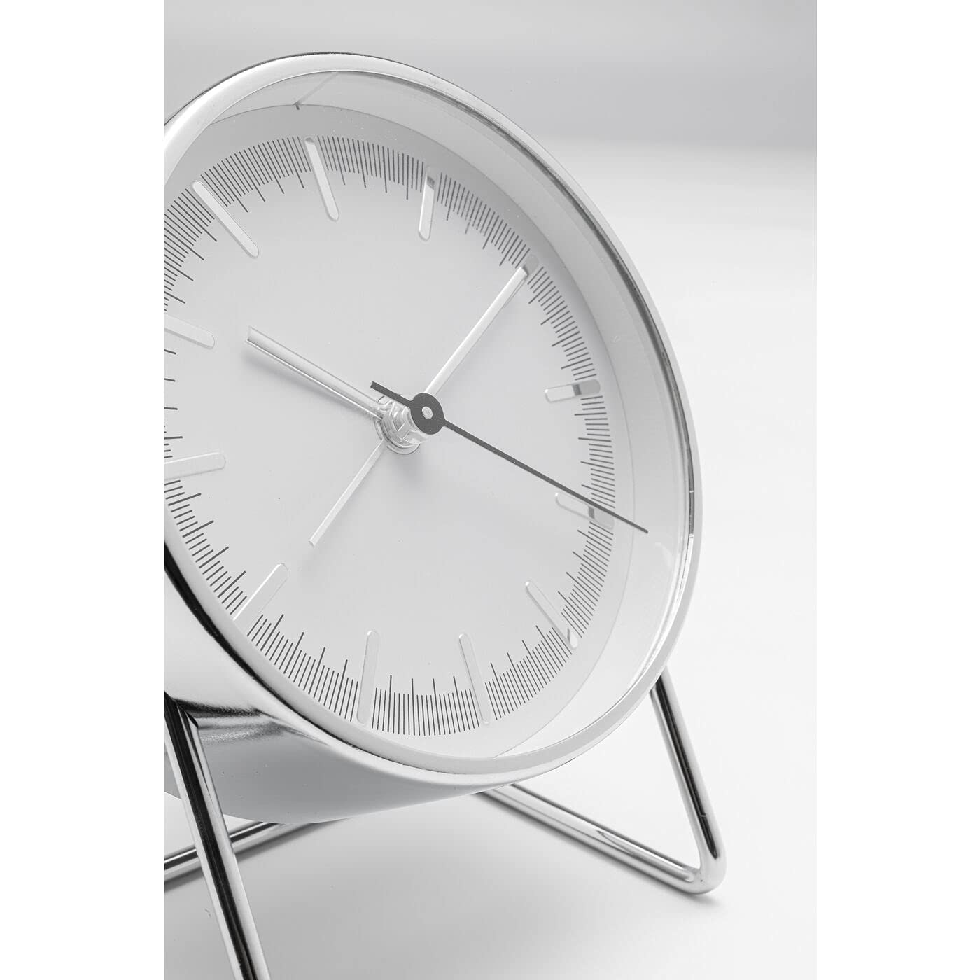 kare-design-wecker-levin-silber-12x10x7-cm-tischuhr-metall-quarz image 5