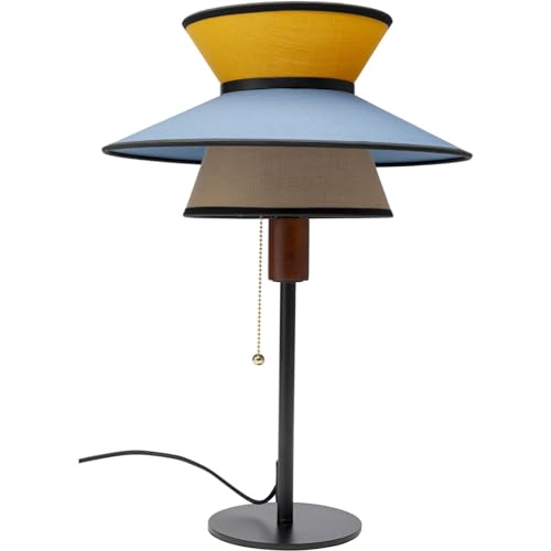 kare-design-tischlampe-riva-blau-gelb-49-cm-desk-lamp-baumwollschirm image 6