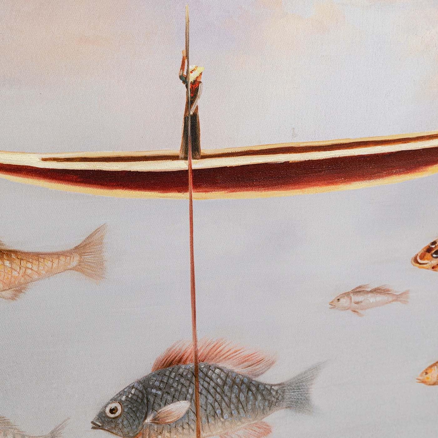 kare-design-bild-cloud-fisherman-boat-120x60x3-5-cm-blau-rosa-mit-massivholz-rah image 4