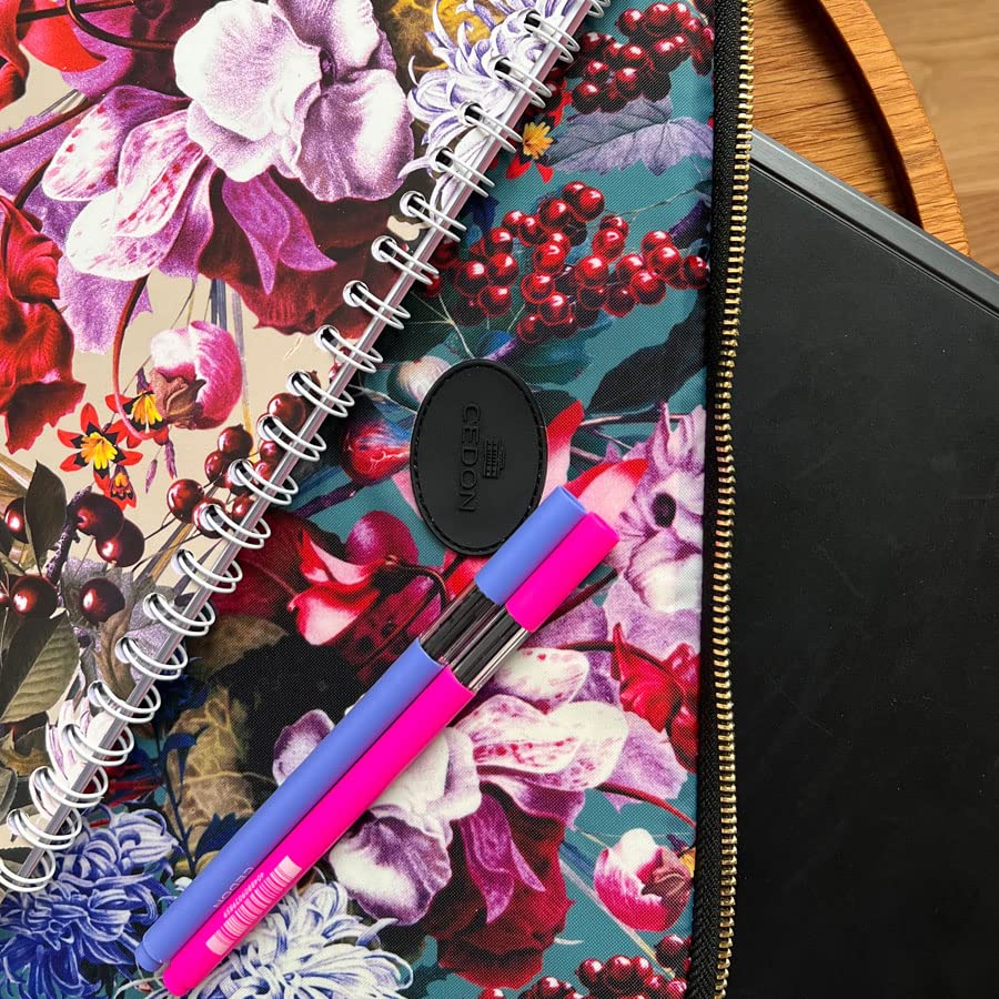 cedon-easy-laptop-case-blumenbouquet-petrol image 4