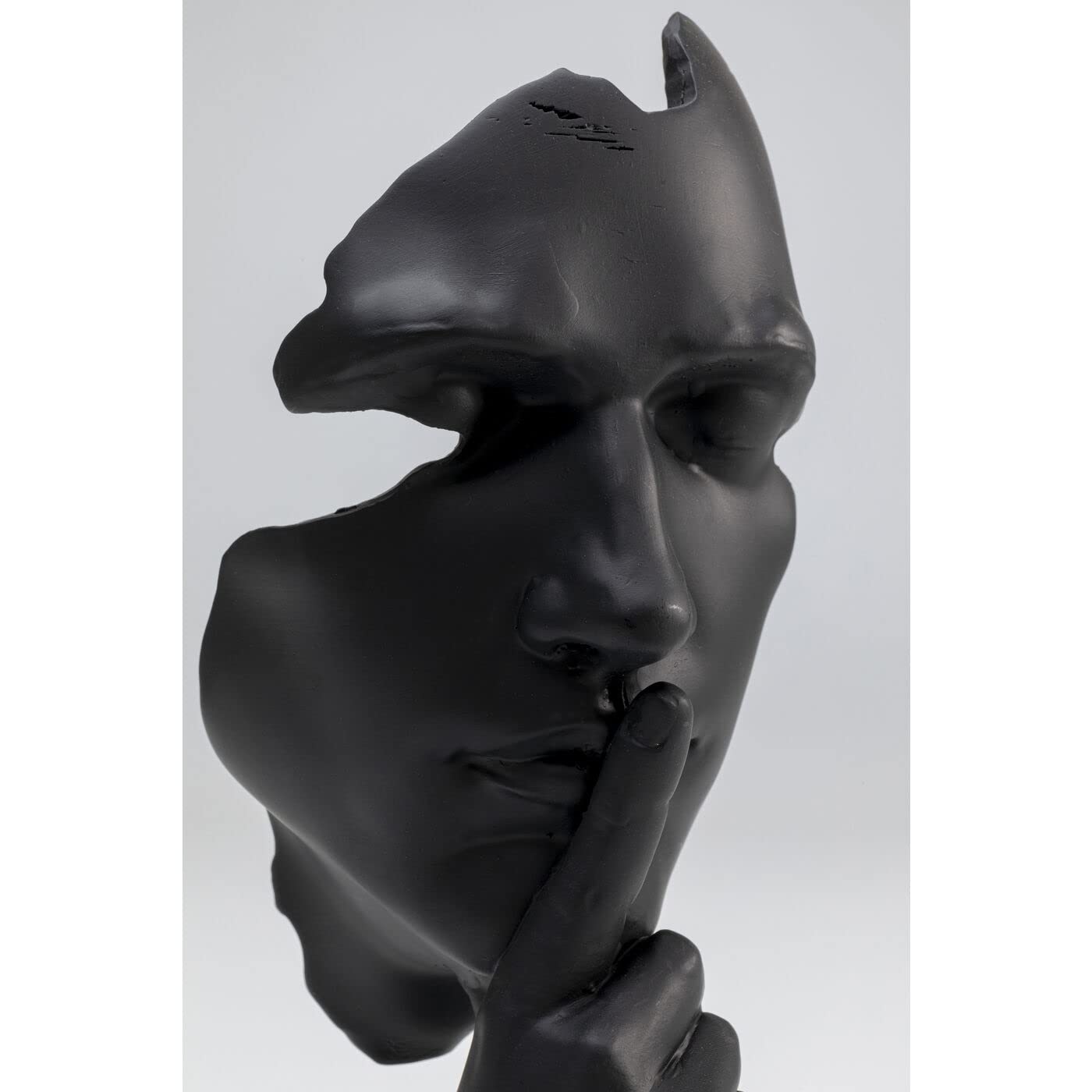 kare-design-quiet-face-deko-objekt-schwarz-31x13x11-cm-skulptur image 5