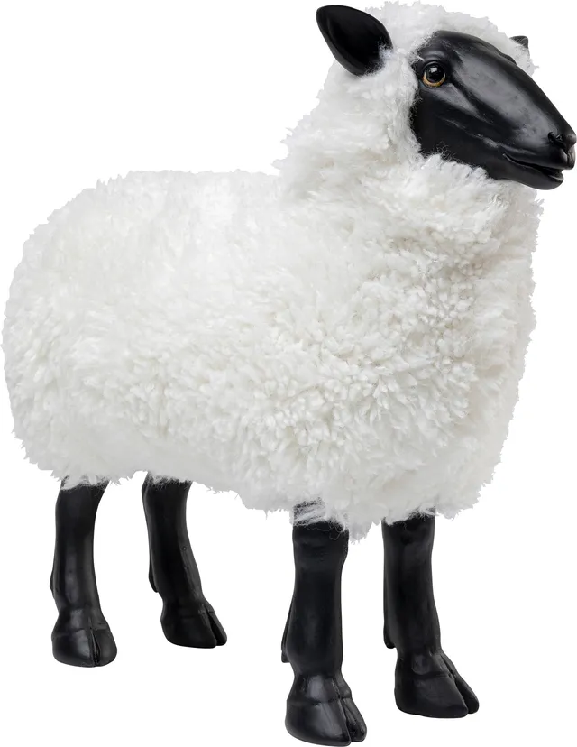 kare-design-deko-figur-bathilde-schaf-polyresin-48x23x52-cm-schwarz-wei image 1