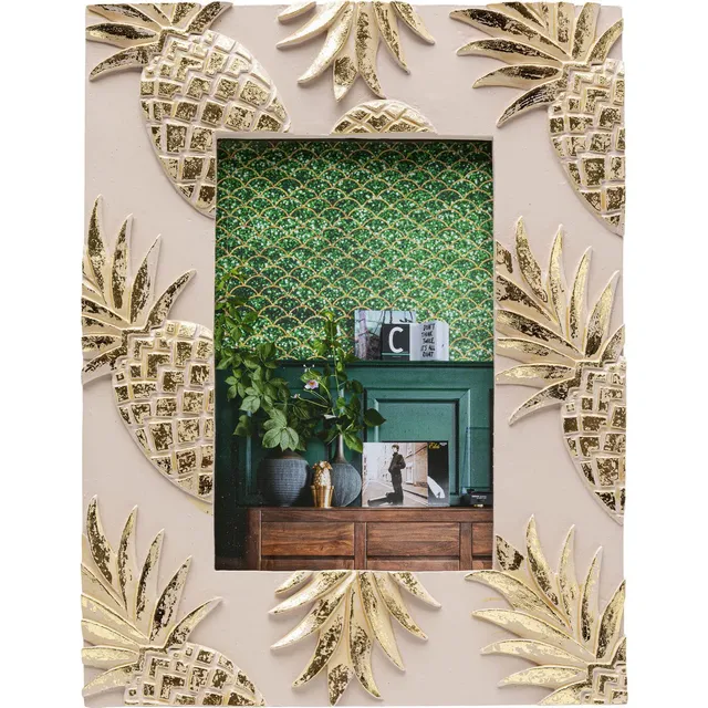 kare-design-bilderrahmen-pineapple-10x15-cm-ananas-rahmen-handbemalt image 1