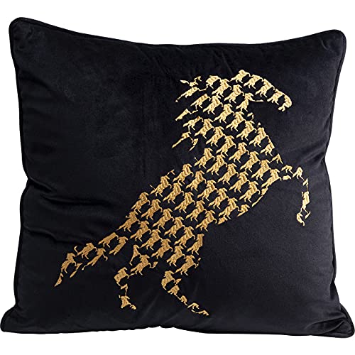 kare-design-kissen-caballo-45x45x10-cm-schwarz-gold-mit-stickerei image 5