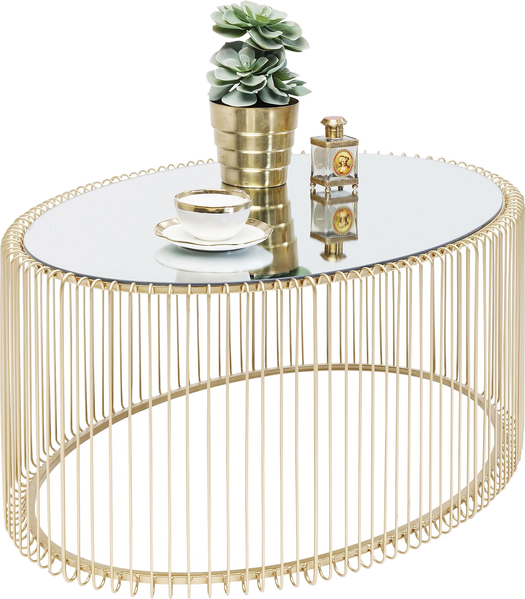 kare-design-wire-uno-couchtisch-brass-rund-80-cm-glasplatte image 6
