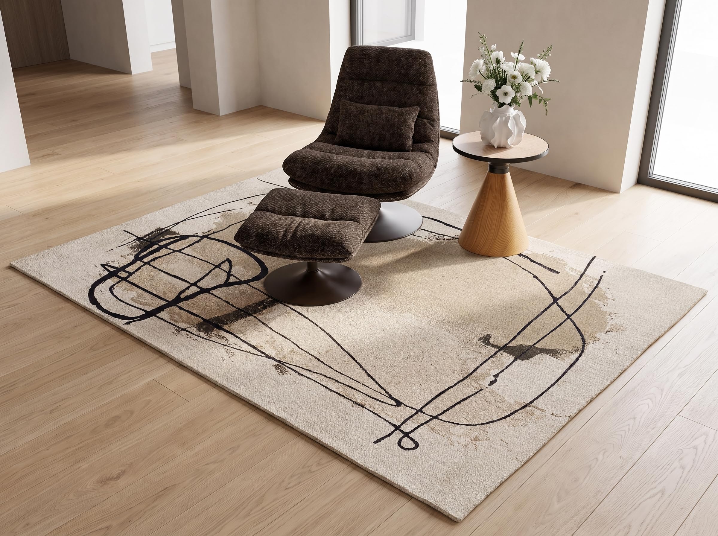kare-design-teppich-dust-grau-240x170-cm-baumwolle-gemustert image 2