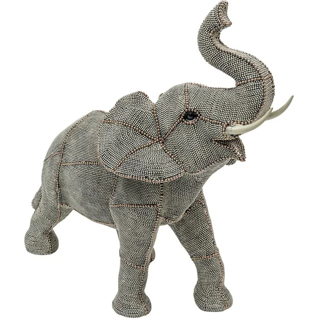 kare-design-deko-objekt-walking-elephant-pearls-37x38x17-cm-elefant-aus-kunstste image 1