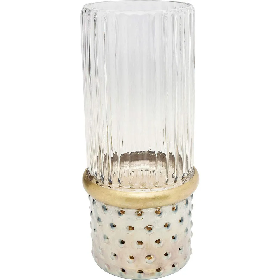 kare-design-vase-la-glas-klar-gold-glasvase-zylinder image 1