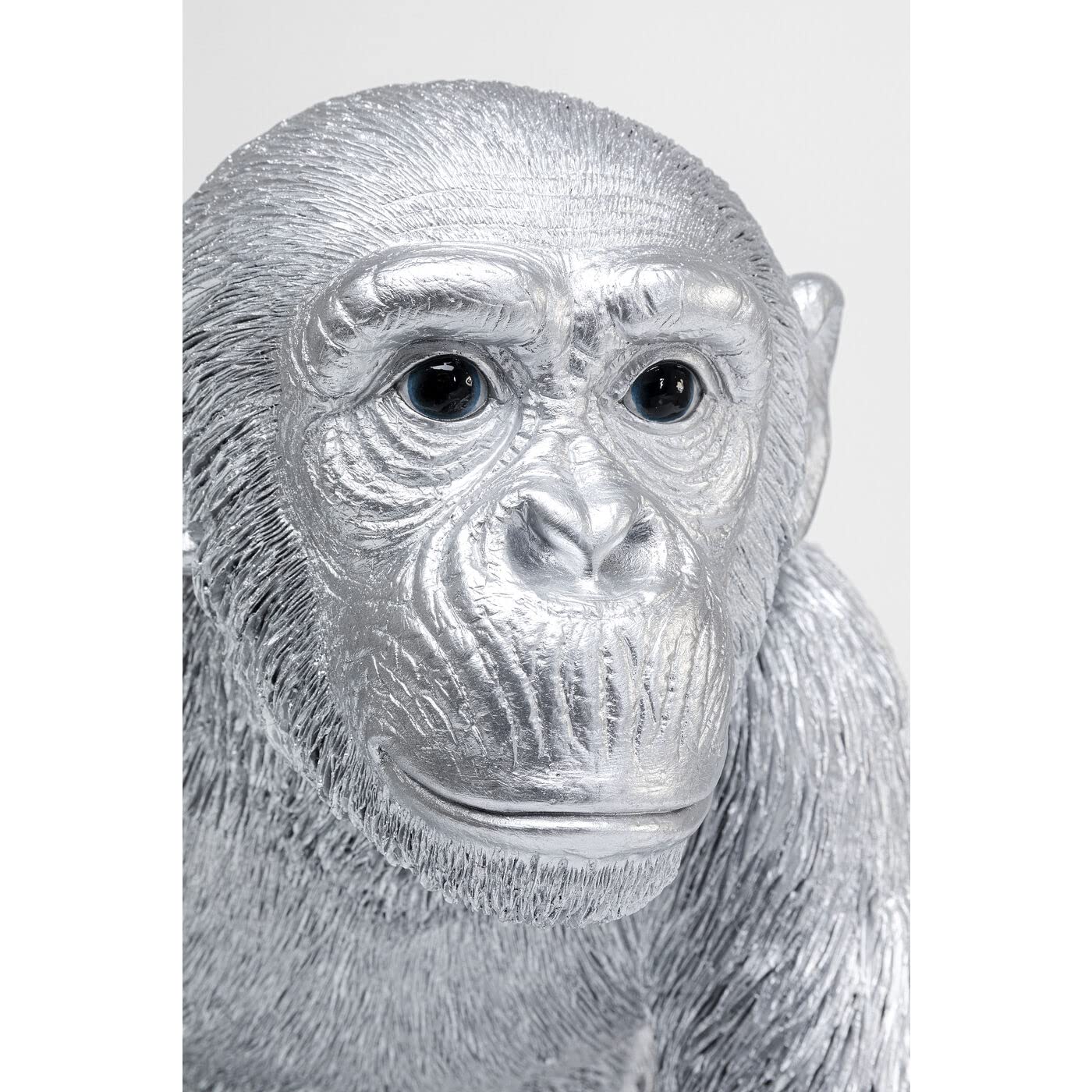 kare-design-deko-figur-playing-ape-silber-50cm-kunststein-xl image 4