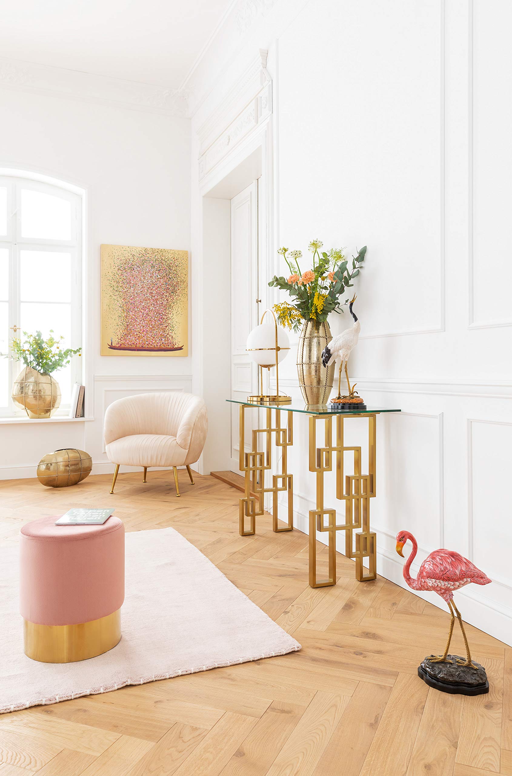 kare-design-touched-flower-boat-bild-gold-pink-100x80-cm-canvas-mit-massivholz-r image 6