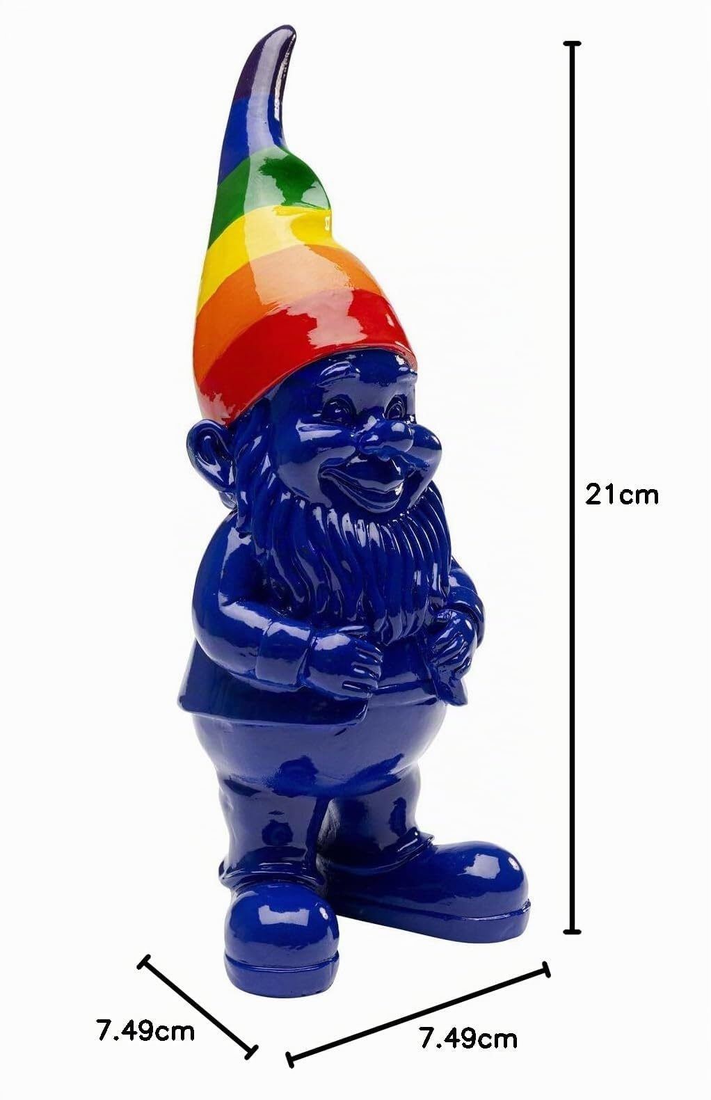 kare-design-deko-figur-zwerg-rainbow-blau-21x8x8-cm image 6