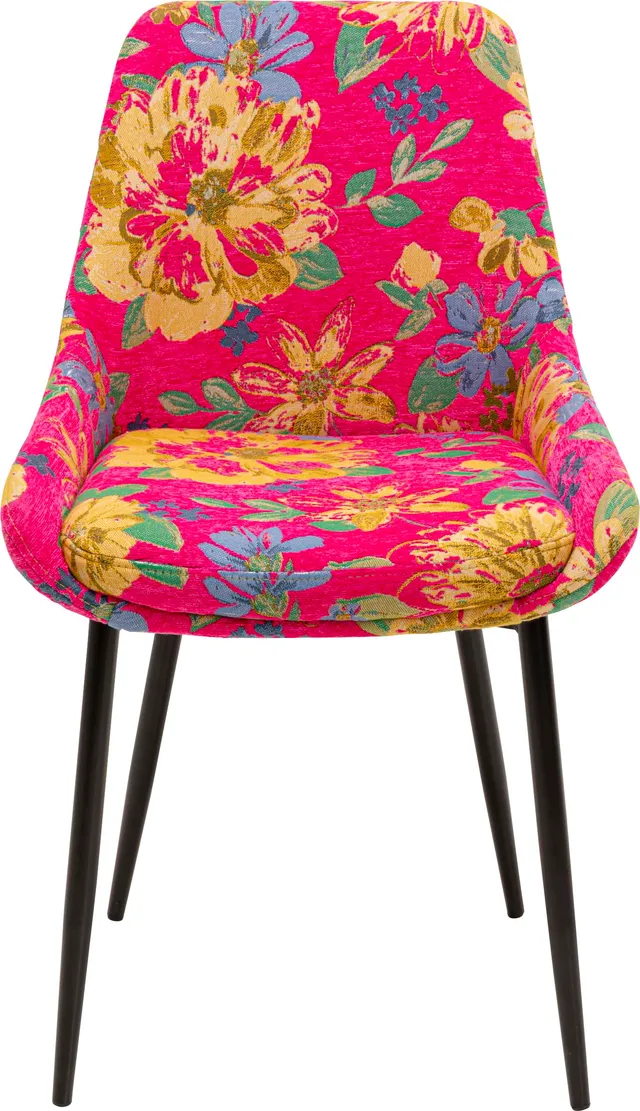 kare-design-stuhl-east-side-flower-fever-pink-polsterstuhl-blumenmotiv image 1