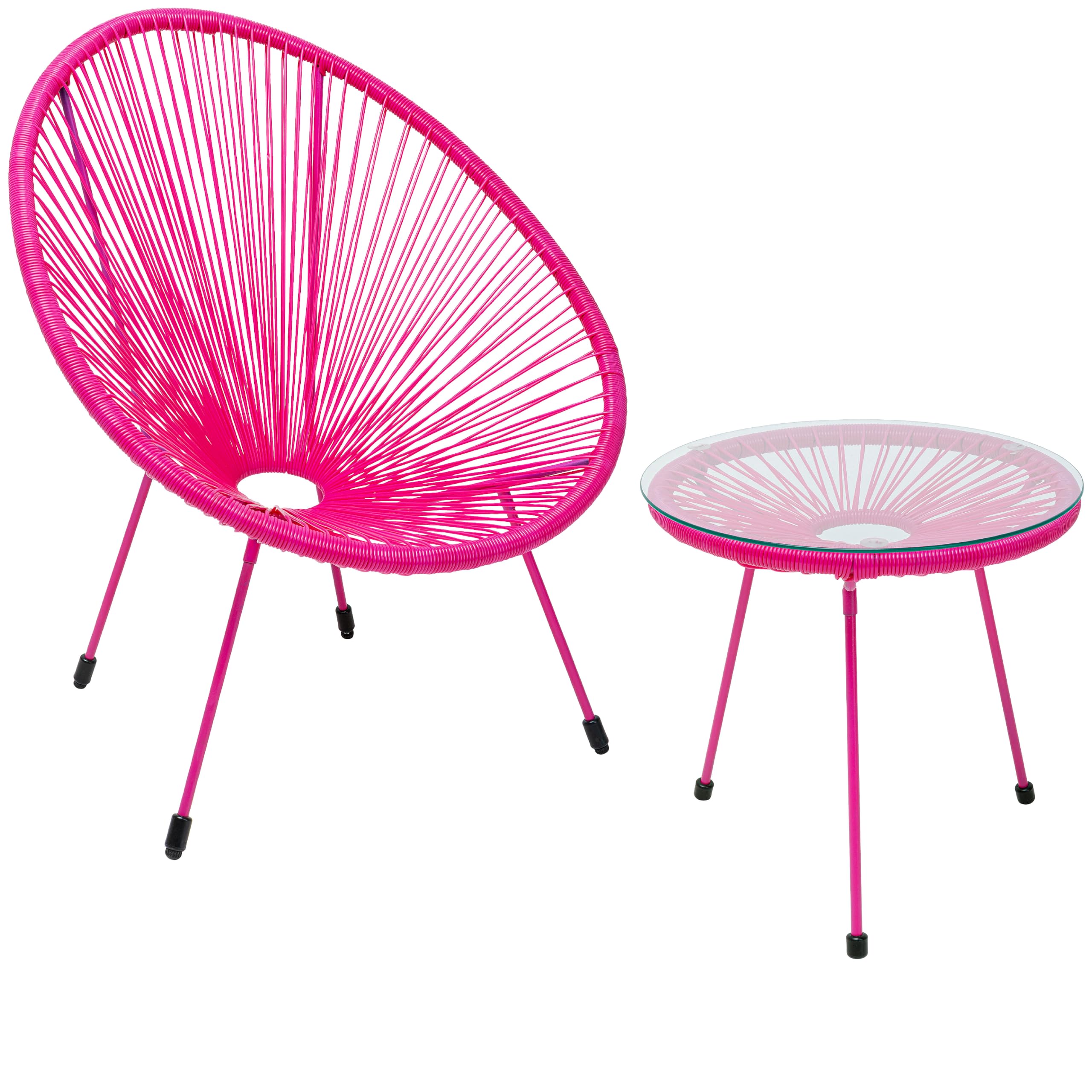 kare-design-gartenm-bel-2er-set-acapulco-mono-pink-sessel-beistelltisch-indoor-o image 1