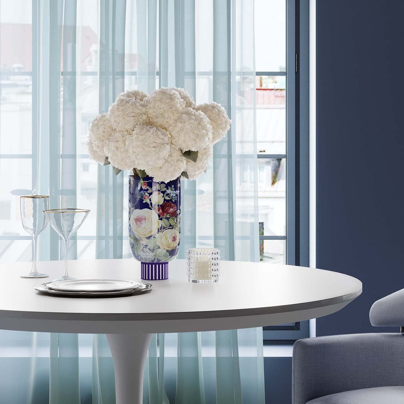 kare-design-deko-vase-rose-magic-blau-blumenvase-27-cm-keramik image 2