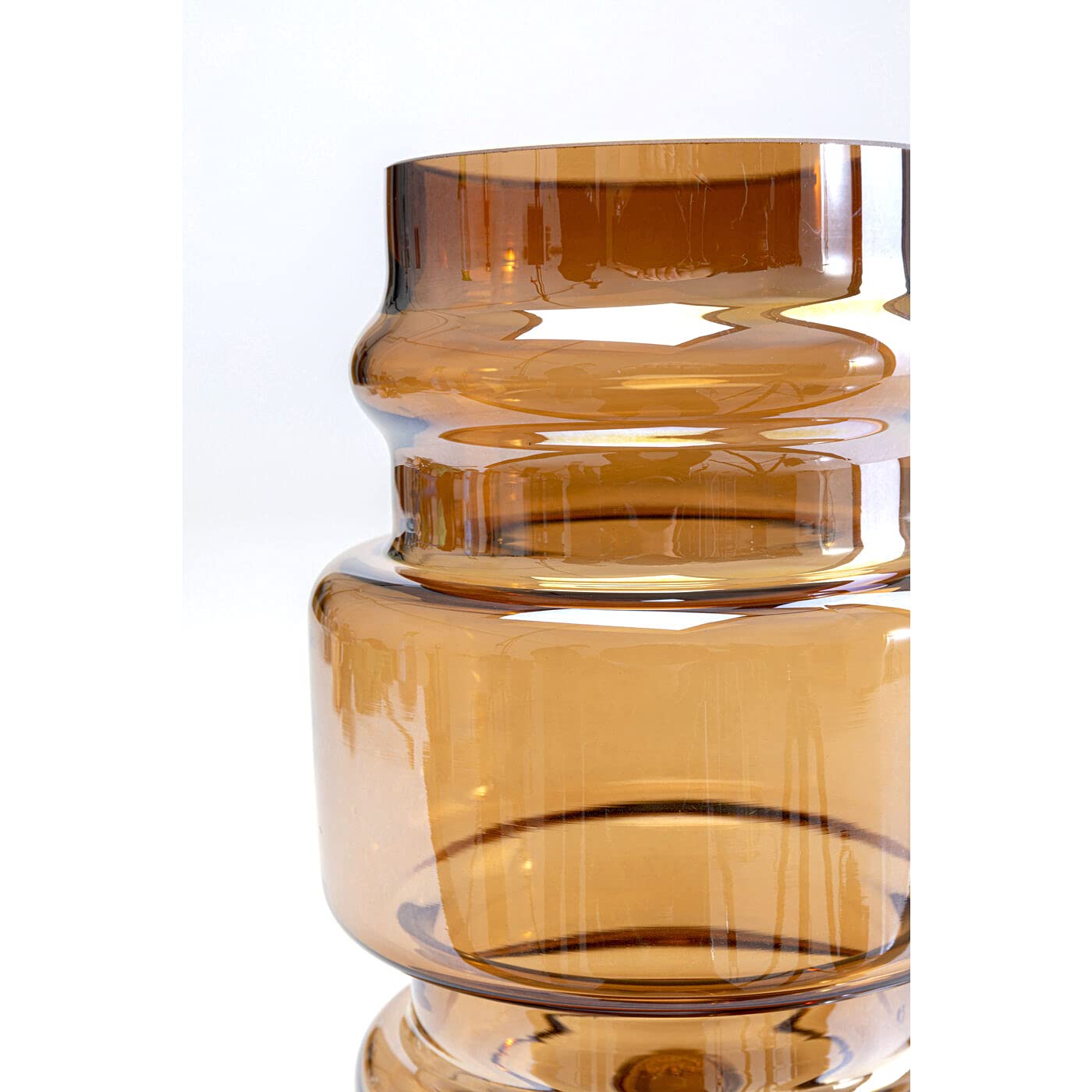 kare-design-vase-glossy-blumenvase-tischvase-braun-h-he-19-cm-glas image 4