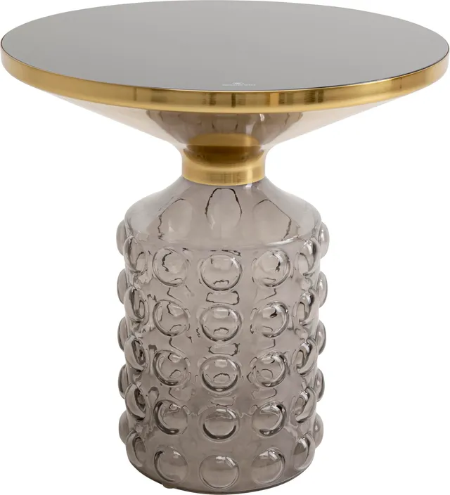 kare-design-lola-smoke-beistelltisch-braun-rund-35-cm-couchtisch-mit-glassockel- image 1