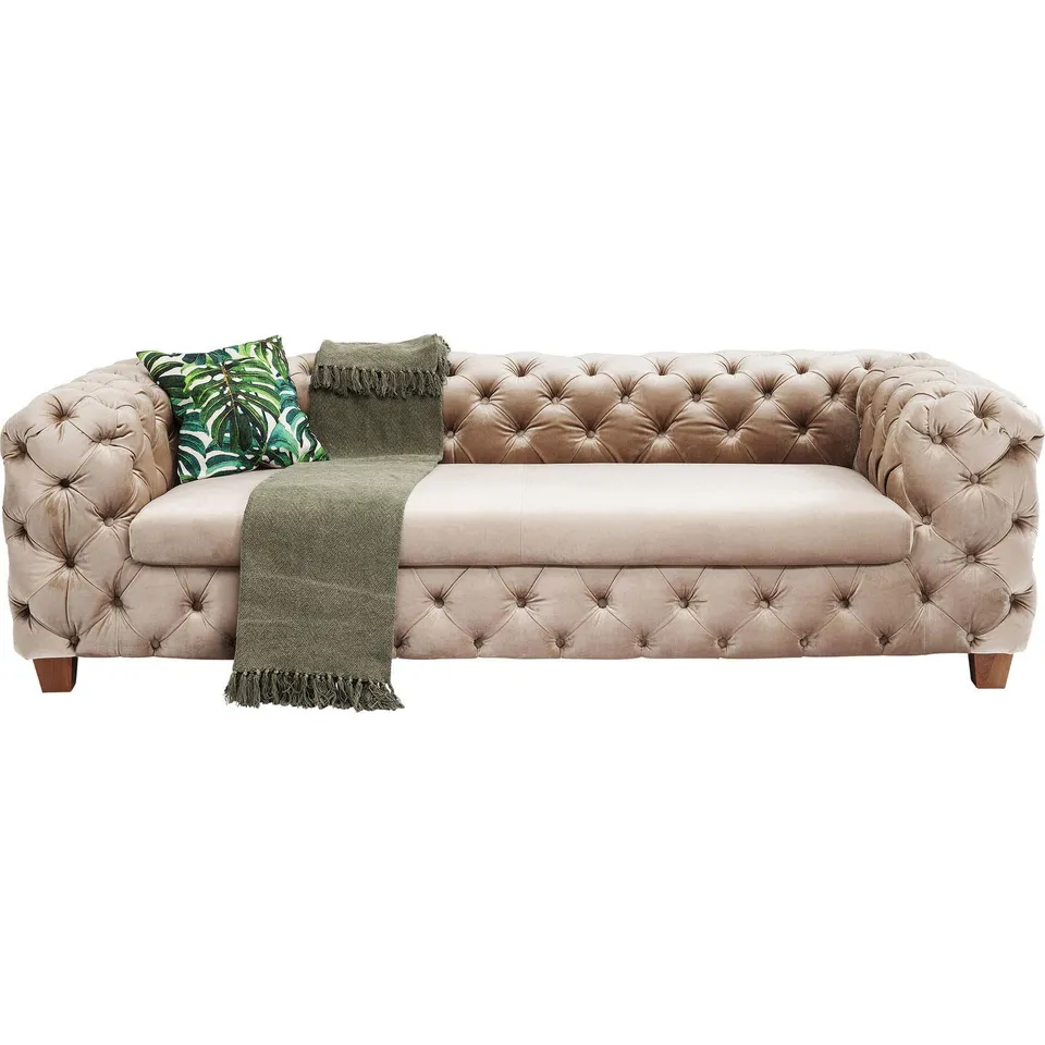 kare-design-sofa-desire-3-sitzer-ecru-beige-samt-245x100x68-cm image 1