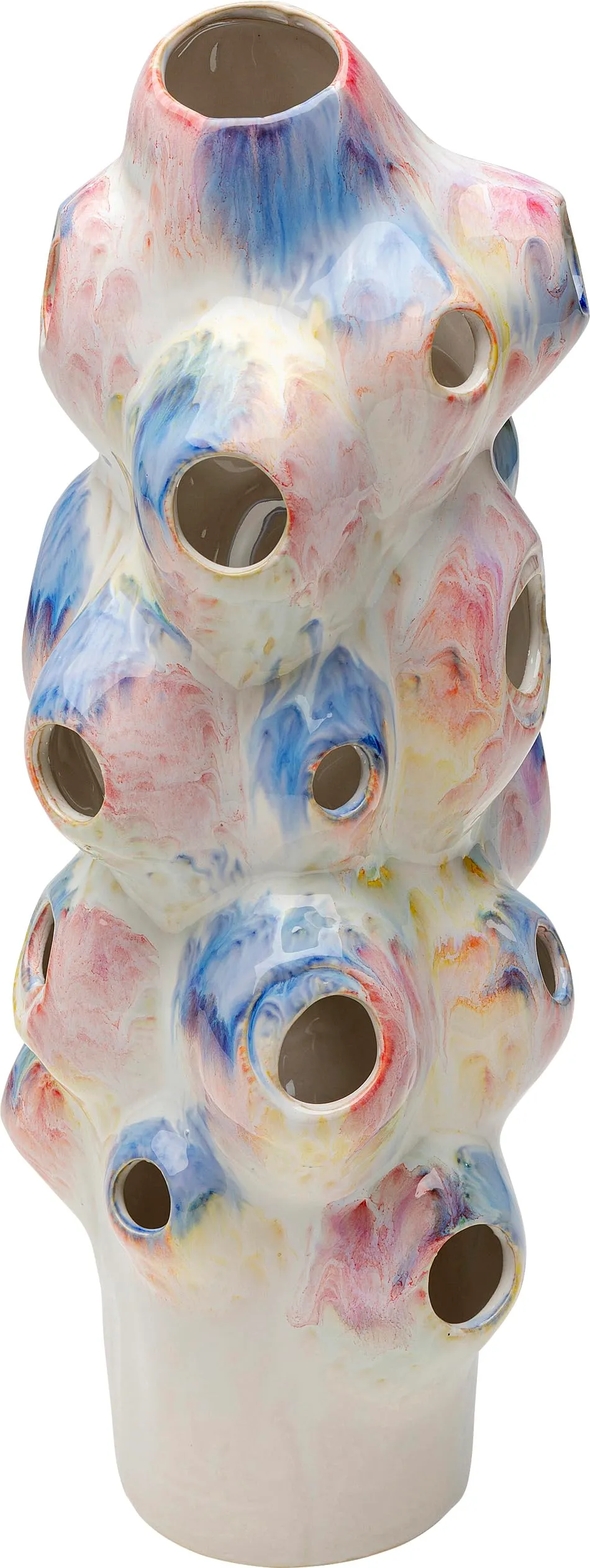 kare-design-vase-collina-39-cm-schlanke-keramik-blumenvase-mehrfarbig-handgefert image 1