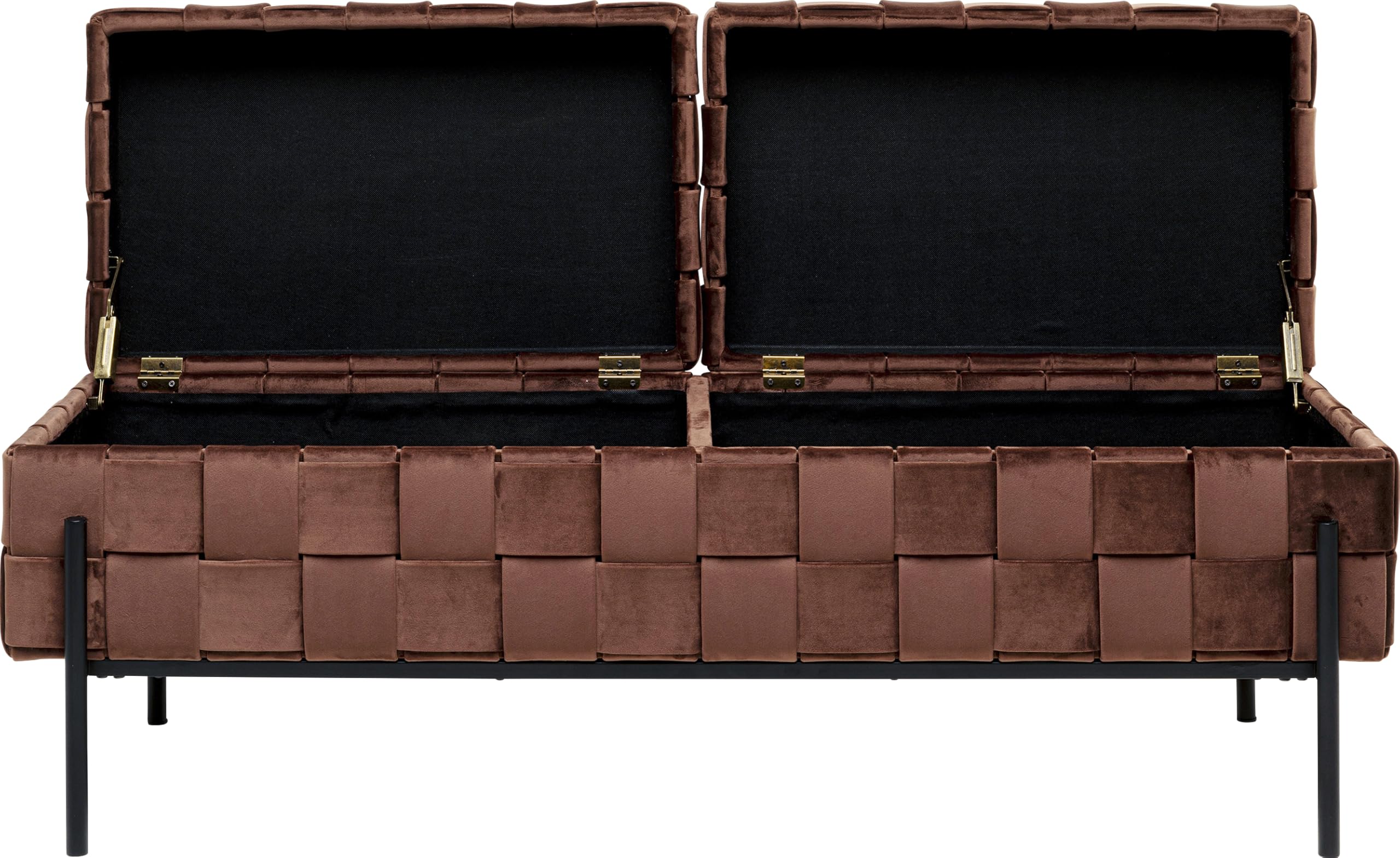 kare-design-weave-mocca-truhenbank-braun-47x121x41-cm image 8