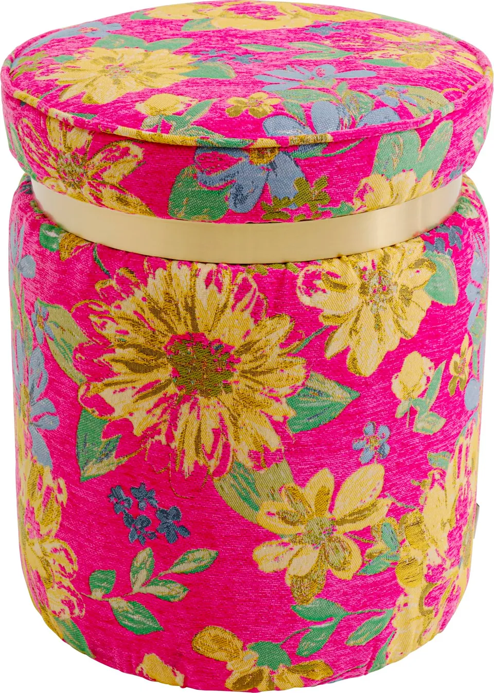 kare-design-hocker-flower-fever-39-cm-pink-mit-bl-mchen-motiv image 1