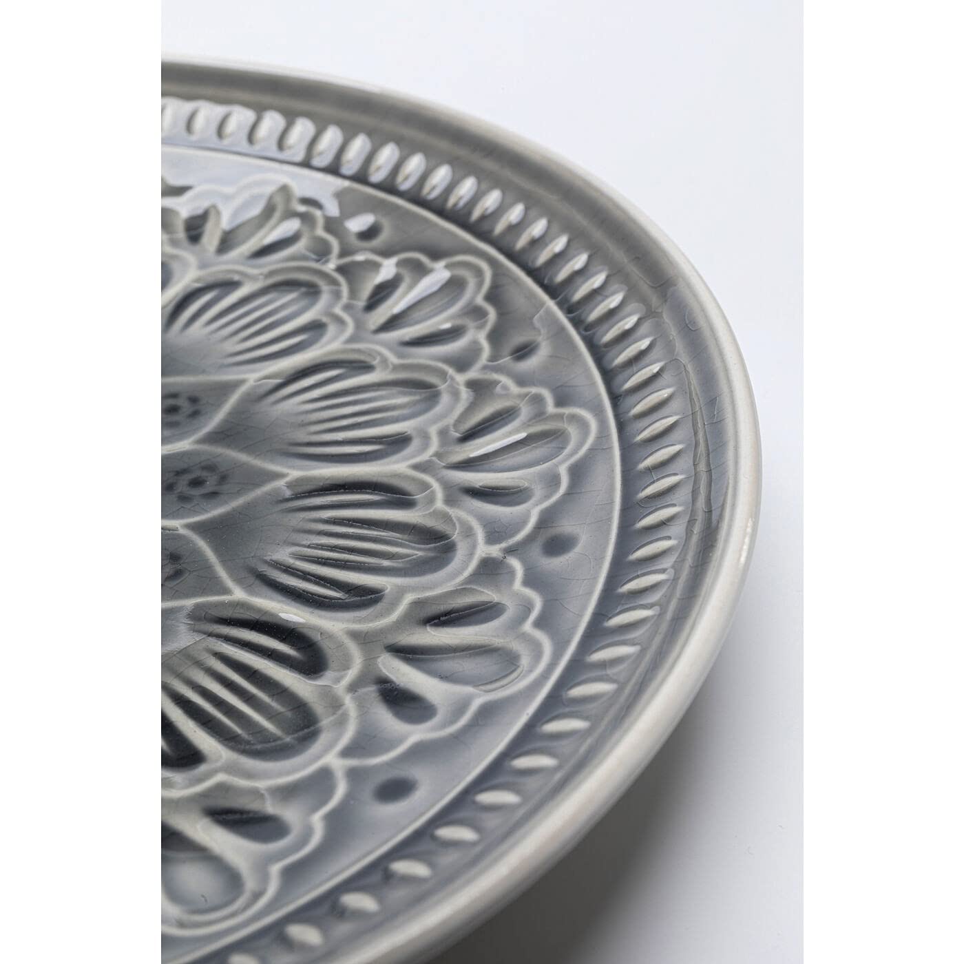 kare-design-teller-sicilia-mandala-grau-21-cm-keramik-steinzeug image 2