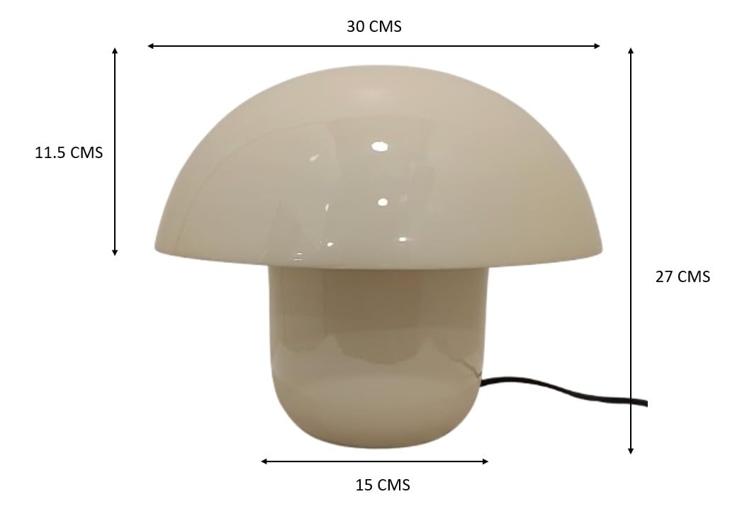 kare-design-tischlampe-mushroom-shiny-ecru-beige-27-cm-e14 image 2