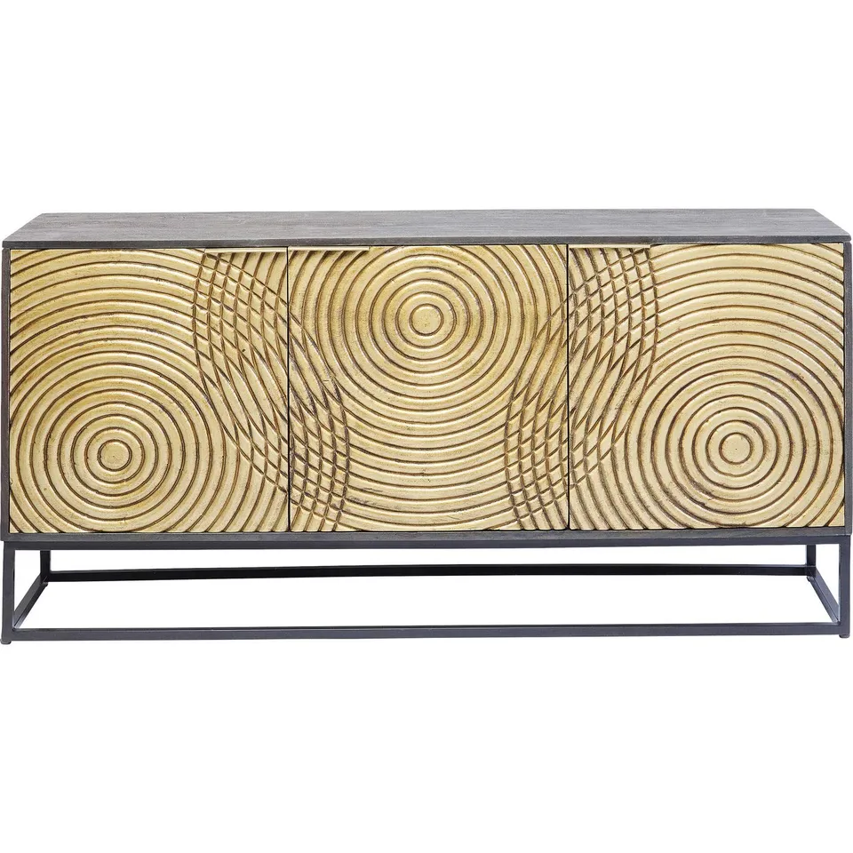 kare-design-sideboard-circulo-gold-massivholz-sideboard-80x160x40-cm image 1