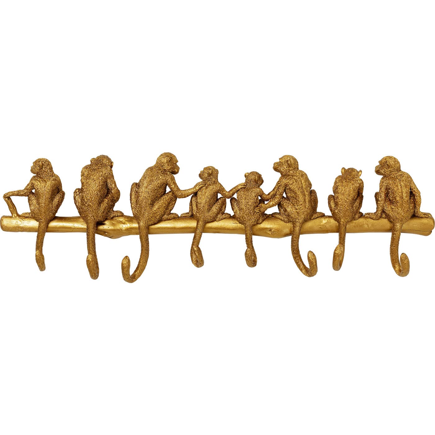 kare-design-monkey-wandgarderobe-gold-8-haken-22x70x6-cm image 1