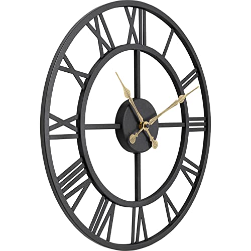 kare-design-wanduhr-roman-schwarz-41-cm-metall image 6