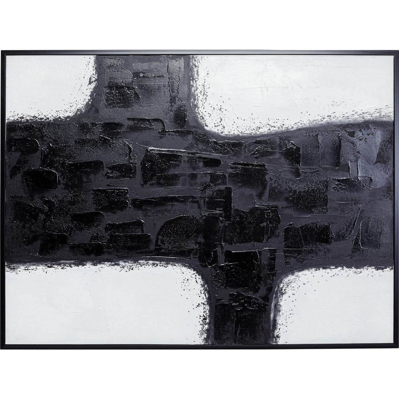 kare-design-crossroads-bild-mit-rahmen-schwarz-wei-120x90-cm image 1