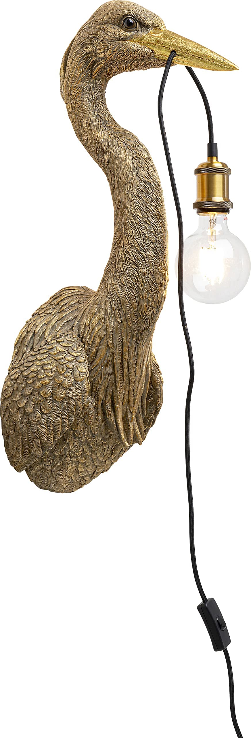 kare-design-wandleuchte-reiher-gold-57-cm-kunstharz-lampe-indirektes-licht image 3
