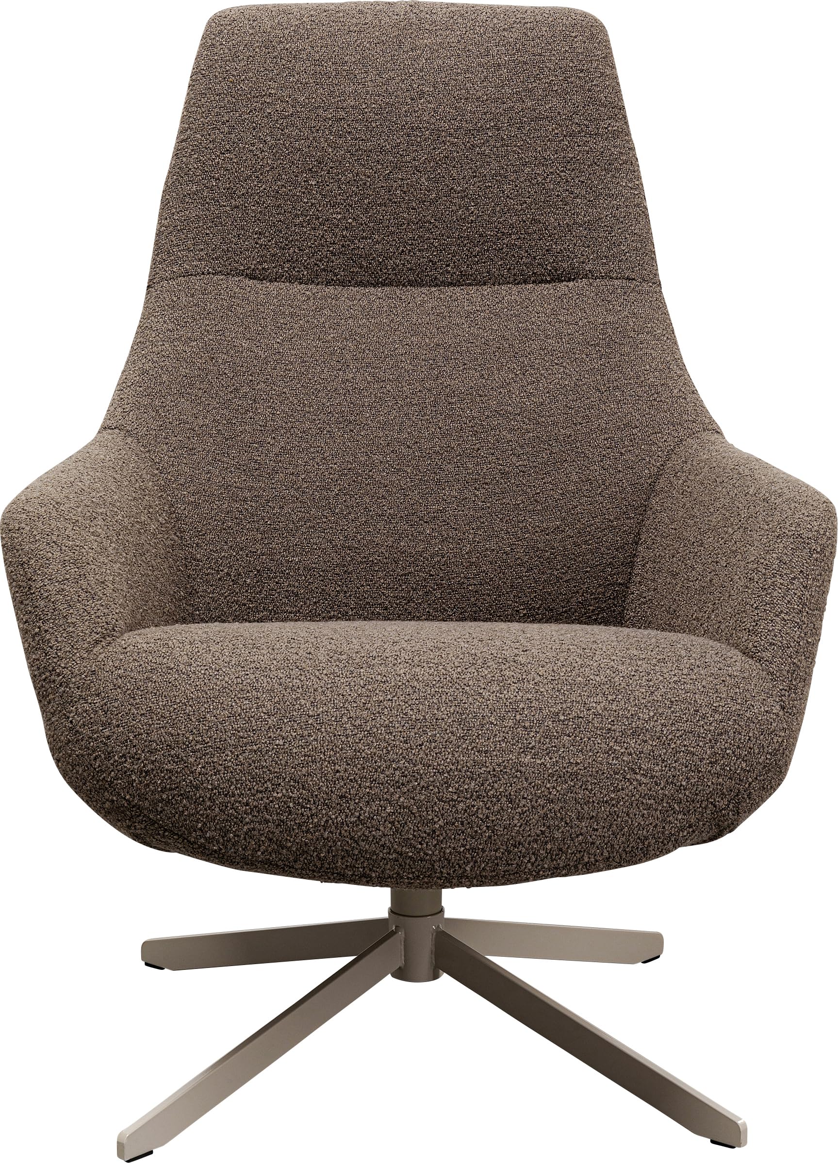kare-design-drehsessel-mimi-mocca-boucl-100x76x81-cm-drehbar image 1