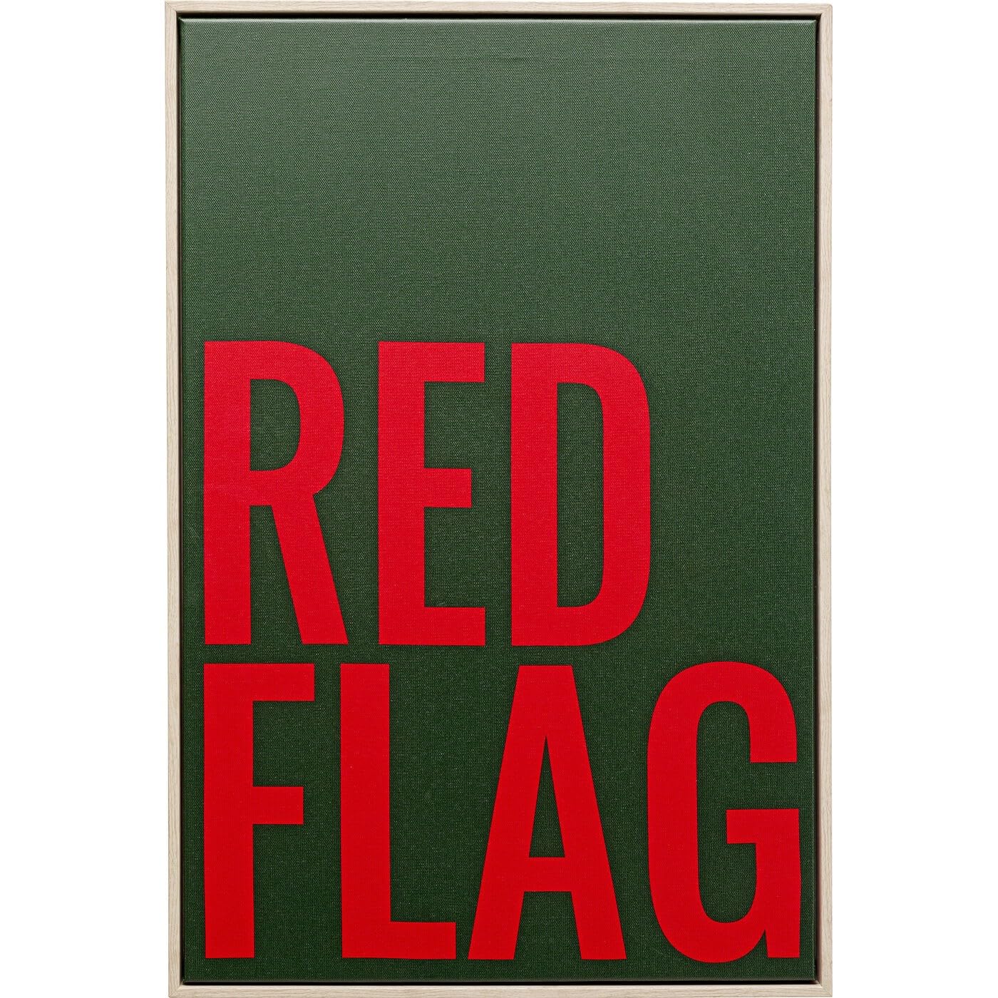kare-design-wandbild-red-flag-60x40-cm-gerahmt-mehrfarbig image 1