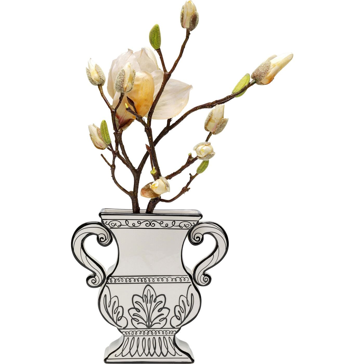 kare-design-vase-favola-schwarz-wei-24cm-amphorenform image 4