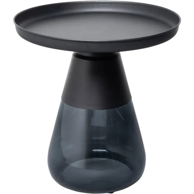 kare-design-beistelltisch-bottiglia-smoke-schwarz-50-cm-runder-couchtisch-glas-s image 1