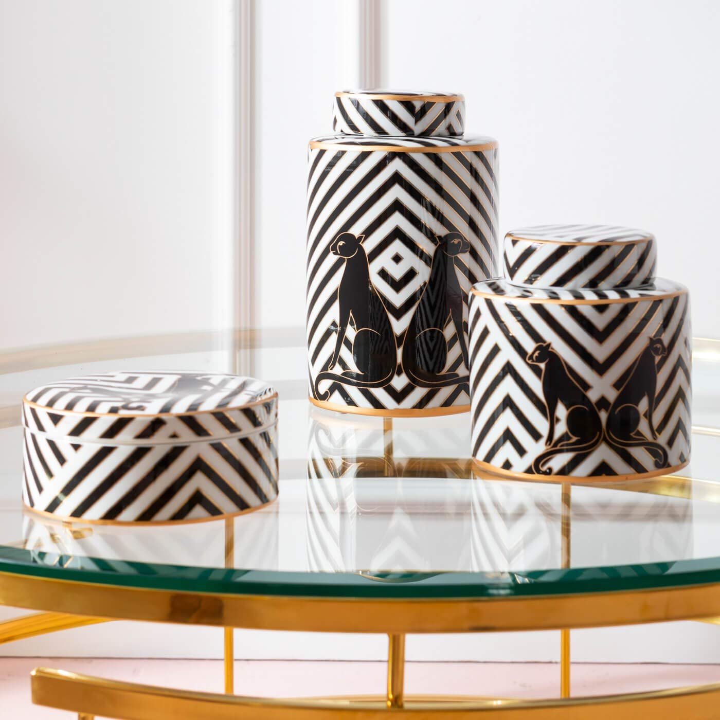 kare-design-deko-dose-panther-schwarz-keramikdose-gatsby-style image 2