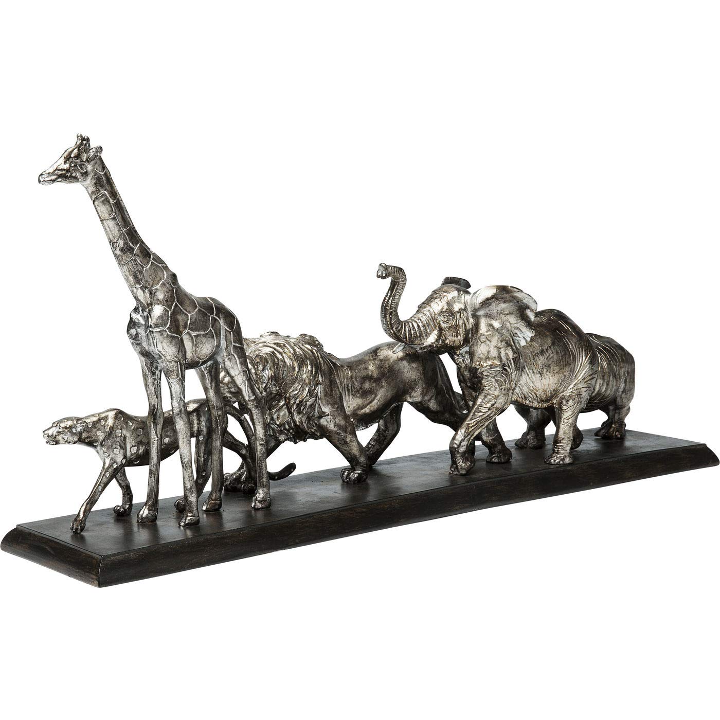 kare-design-deko-objekt-animal-journey-silber-36x71x16-cm image 5