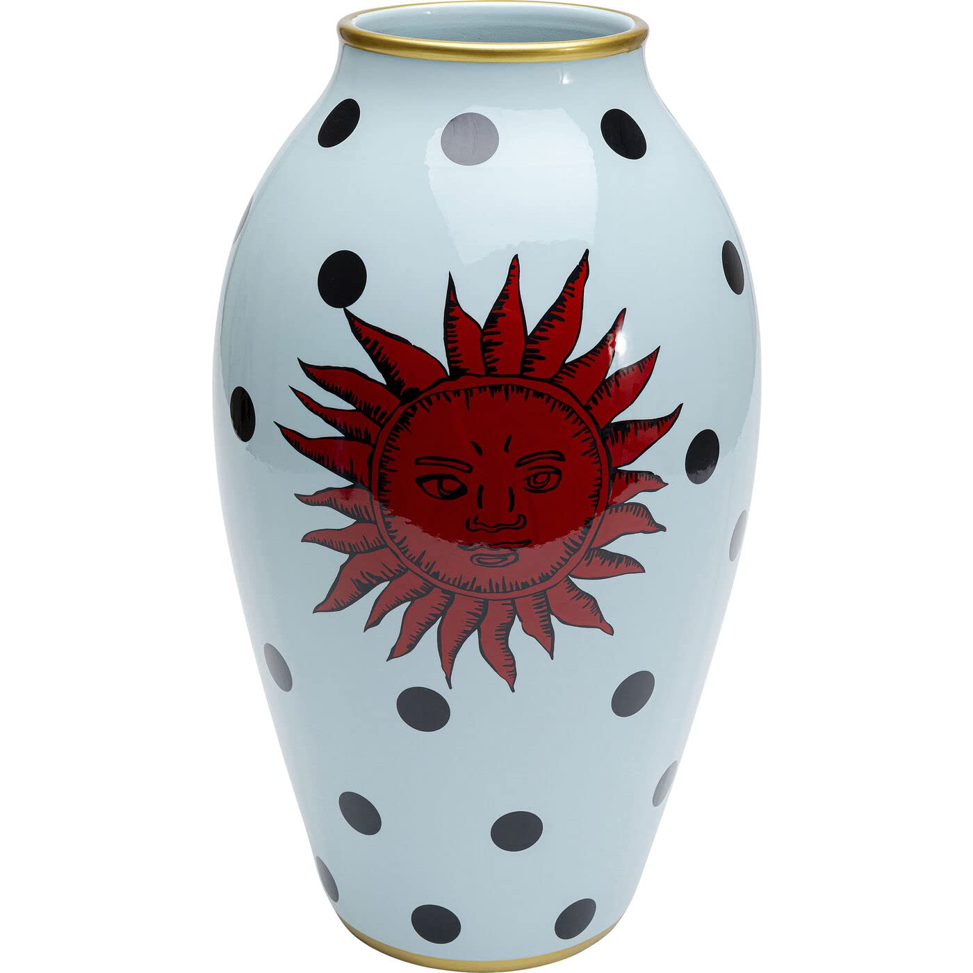 kare-design-deko-vase-cohesion-40-cm-blaue-blumenvase-tischvase image 1