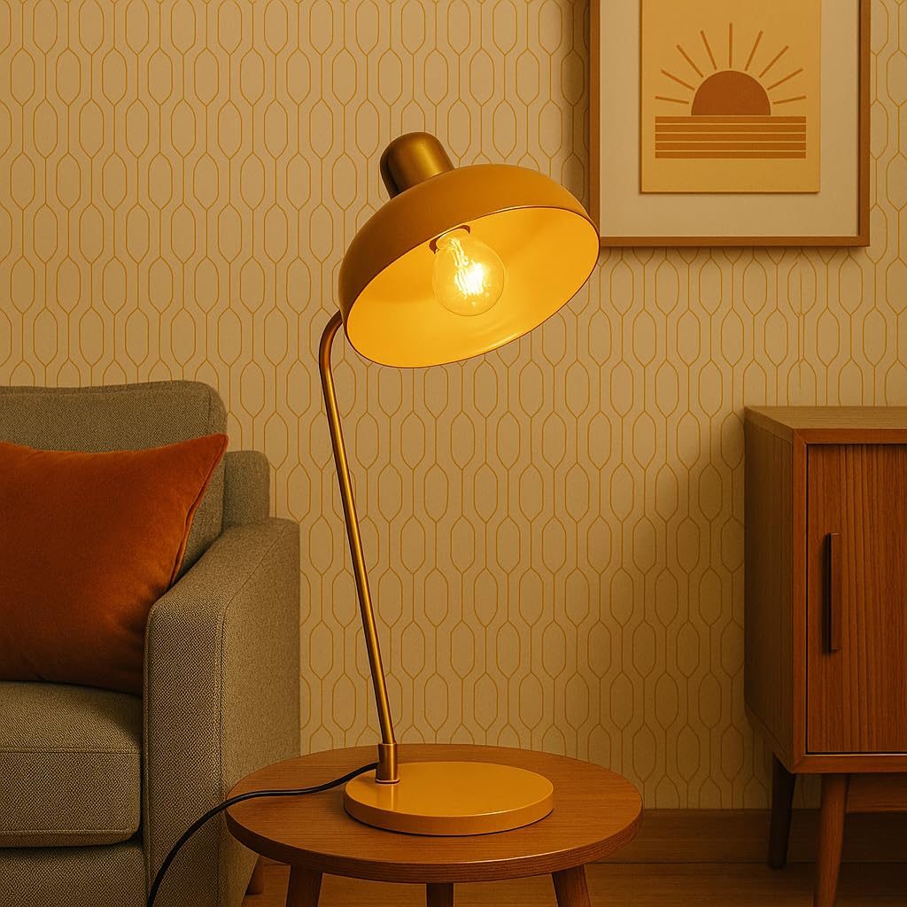 kare-design-tischlampe-demi-gelb-gold-stahl-56-cm-bauhaus image 2