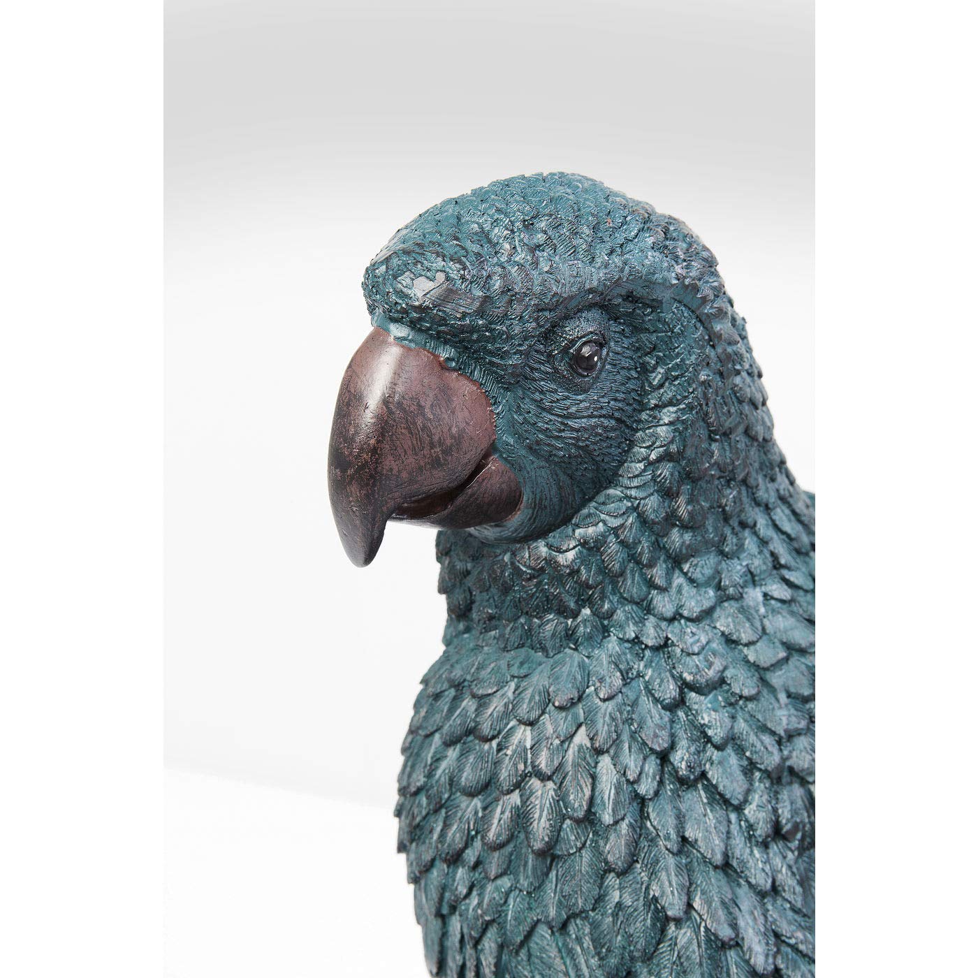 kare-design-deko-figur-parrot-petrol-papagei-statue-116x23x25-cm-in-blau-gr-n-sc image 8