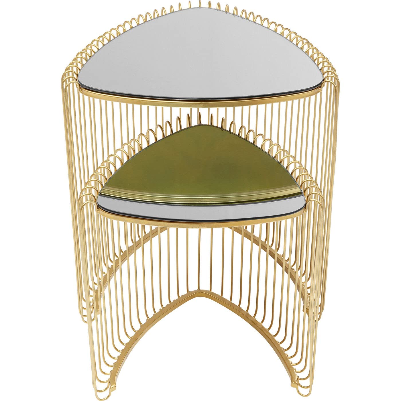 kare-design-wire-triangle-beistelltisch-2er-set-gold-glas-dreieckig image 3