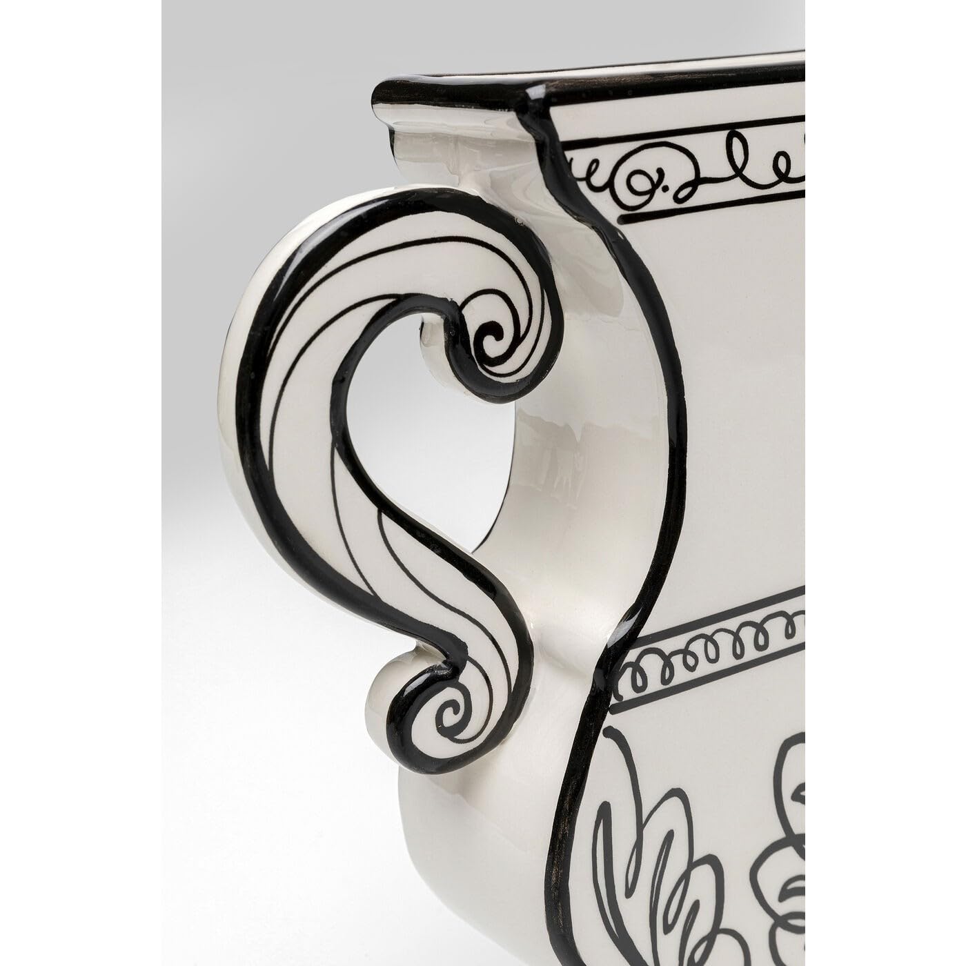kare-design-vase-favola-schwarz-wei-24cm-amphorenform image 3