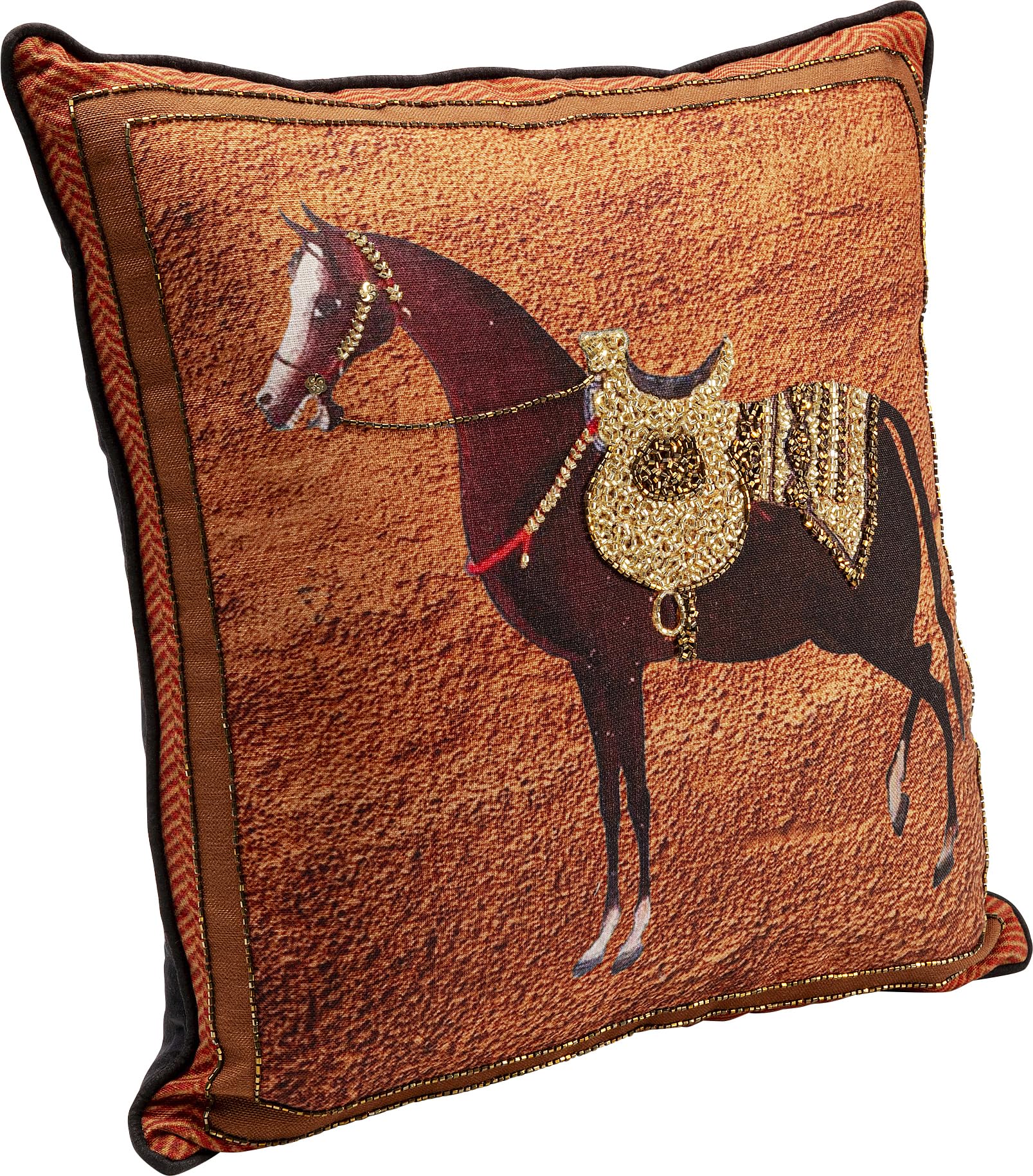 kare-design-show-horse-dekokissen-braun-45x45-cm-pferd-motiv-mit-f-llung image 4