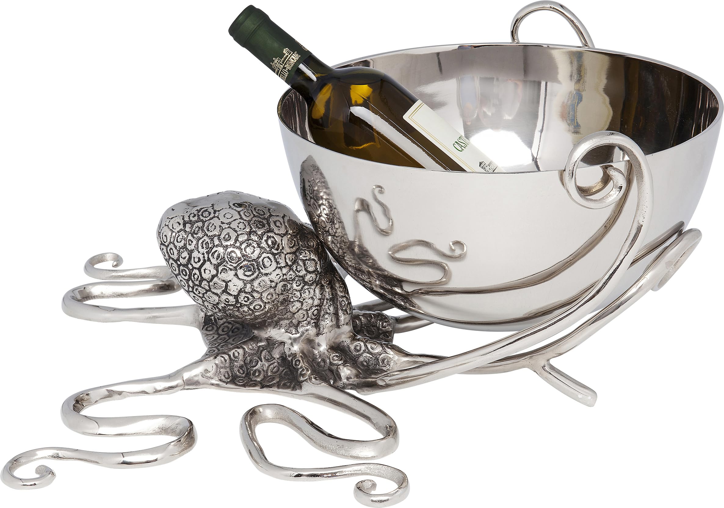 kare-design-octopus-weink-hler-silber-45-cm-flaschenk-hler-aluminium-7200-ml image 1
