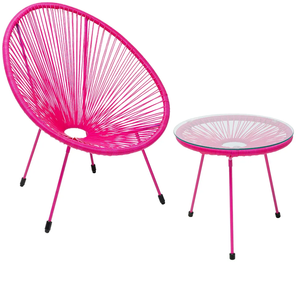 kare-design-gartenm-bel-2er-set-acapulco-mono-pink-sessel-beistelltisch-indoor-o image 1