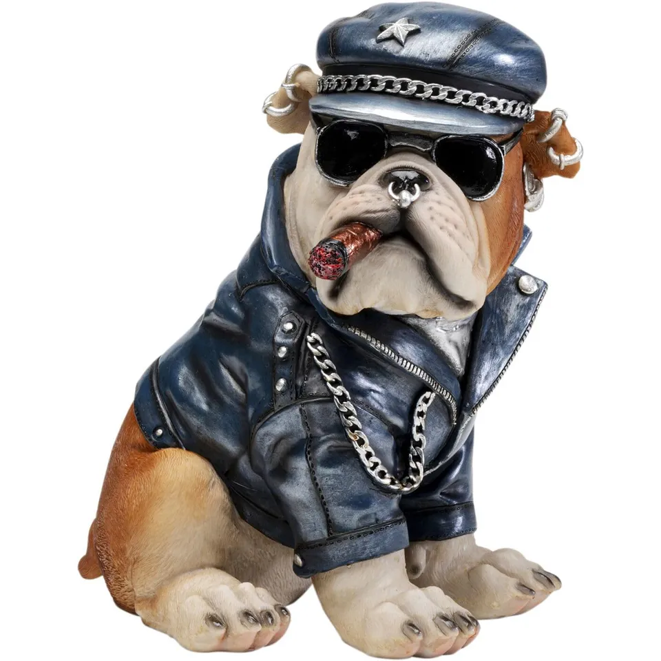 kare-design-spardose-punk-hund-mehrfarbig-22x19x16-cm-handbemalt image 1