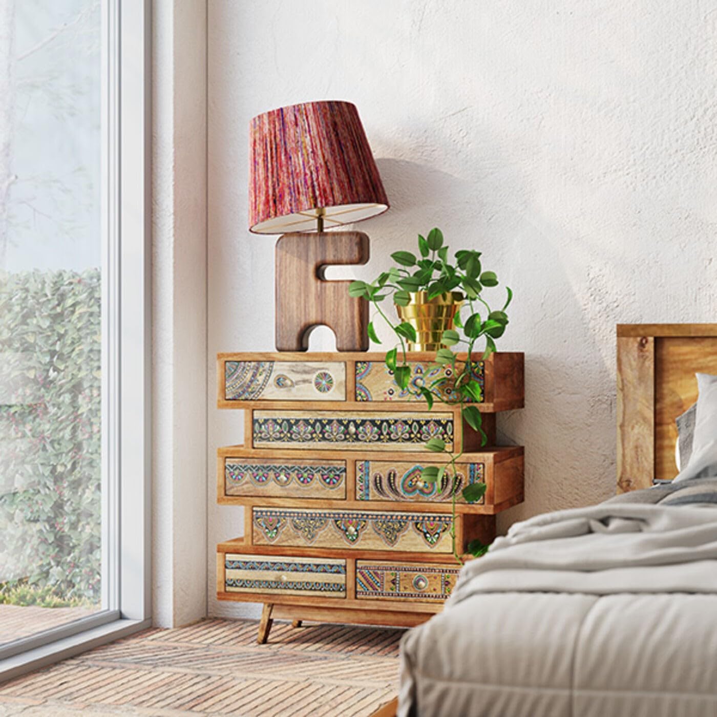 kare-design-menorca-butterfly-kommode-8-schubladen-mango-massivholz-braun-65x65x image 2