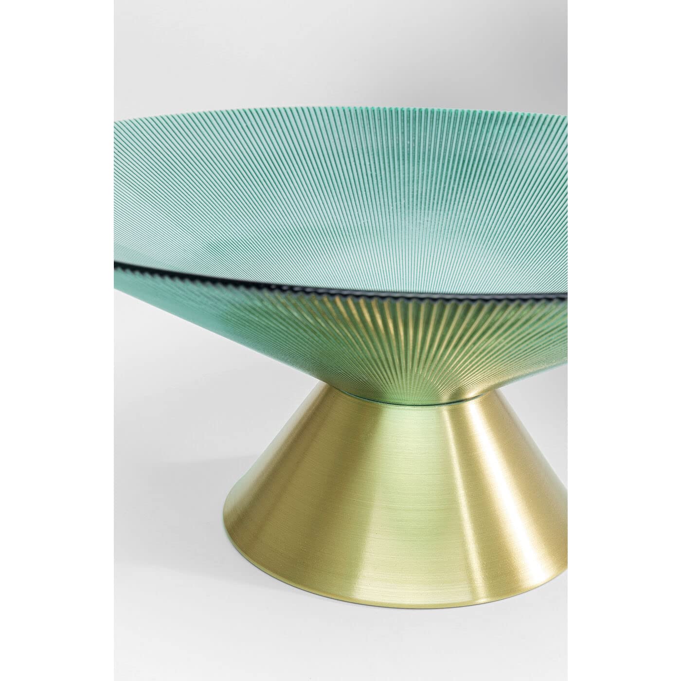 kare-design-schale-birdie-deko-schale-35-cm-glas-gr-n-gold-mit-messingfu image 4
