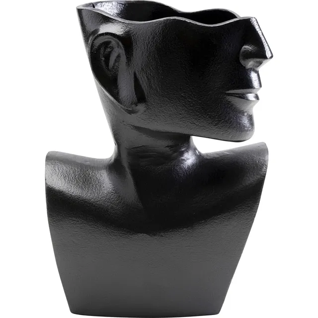kare-design-rostoro-side-vase-schwarz-aluminium-27-cm-blumenvase image 1